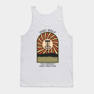 Disc Golf The Perfect Disc-traction | Disc Golf Vintage Retro Arch Mountains Tank Top